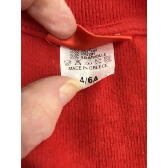 Ducati Boy’s Unisex Zip-Up Red Sweater Jumper 4/6 A Youth Made in Greece Vintage